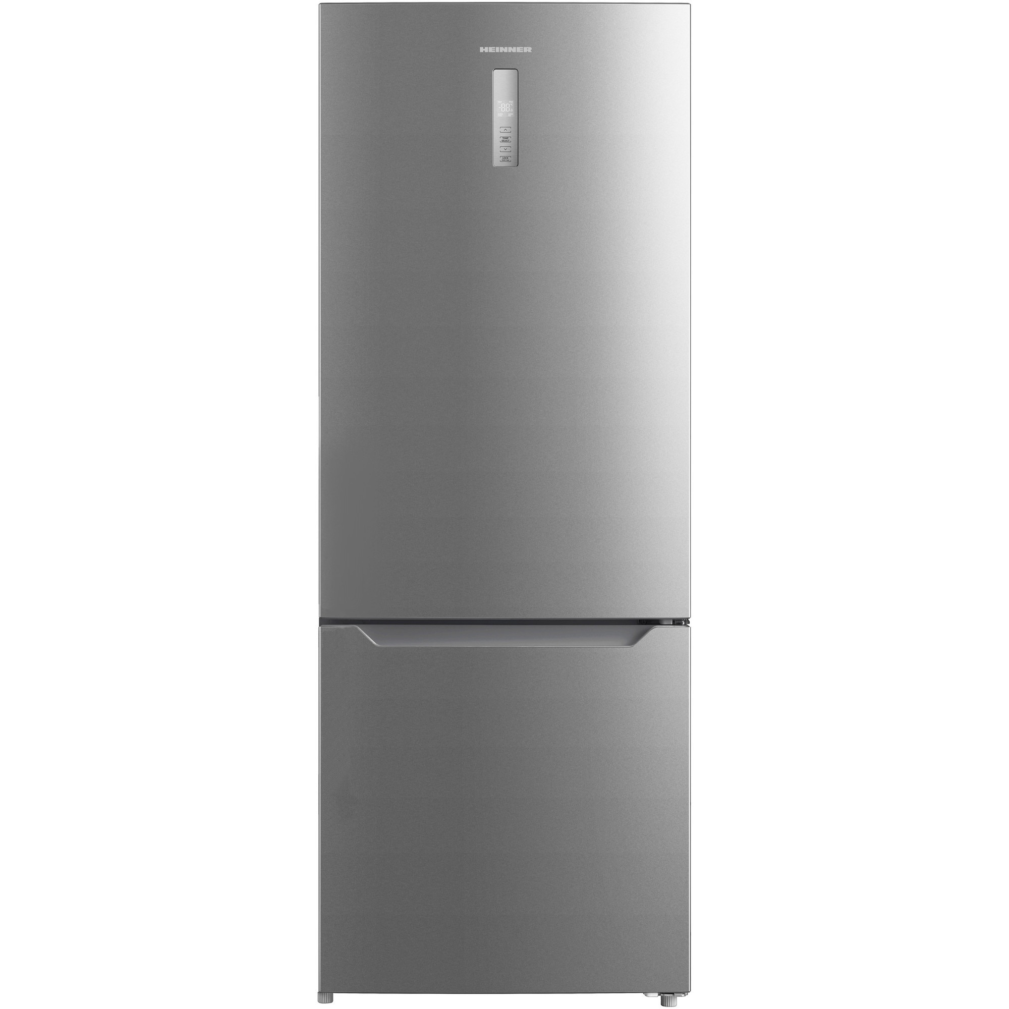 Combina frigorifica HEINNER HCNF-M435INVXE++, NO FROST, 435L , Clasa E, COMPRESOR INVERTER, DISPLAY TOUCH, Functie super racire/super congelare, Compartiment chiller, Lumina LED, I