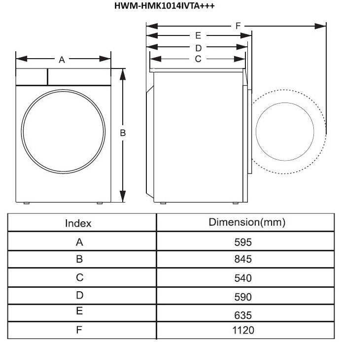 Masina de spalat rufe HEINNER HWM-HMK1014IVTA+++, 10 KG, 1400 RPM, Clasa A, MOTOR INVERTER, Control touch, Display digital, Program Allergy steam, Gri titanium