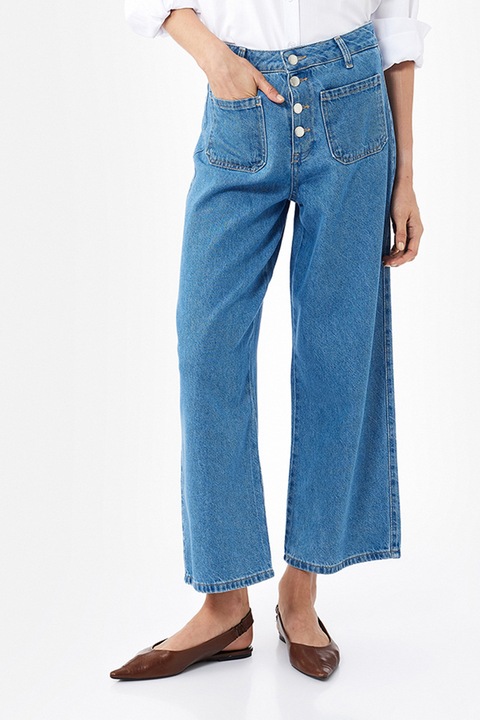 KOTON, Blugi drepti crop, Albastru deschis