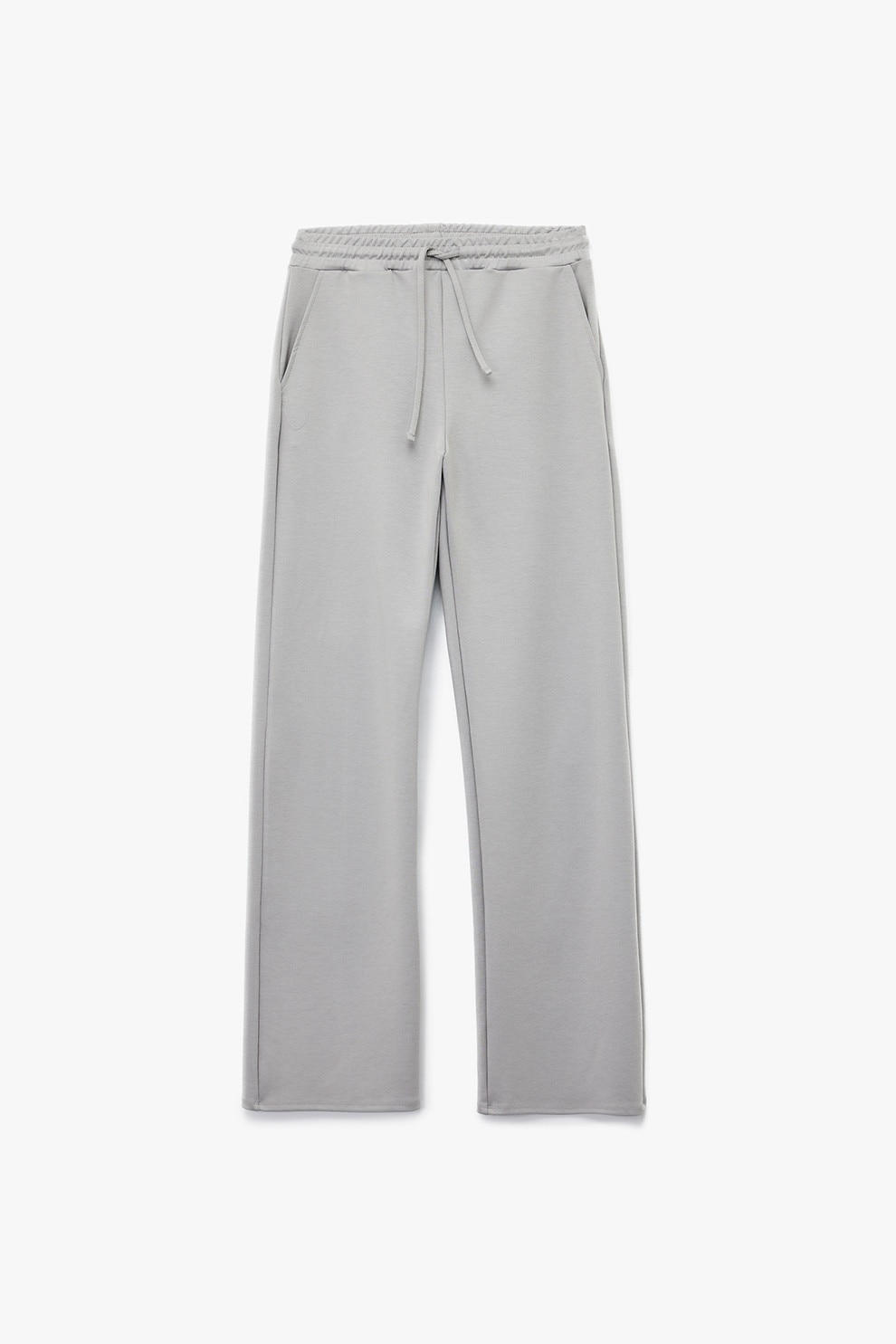 KOTON, Pantaloni de trening din amestec de modal cu croiala ampla, Gri deschis, XL