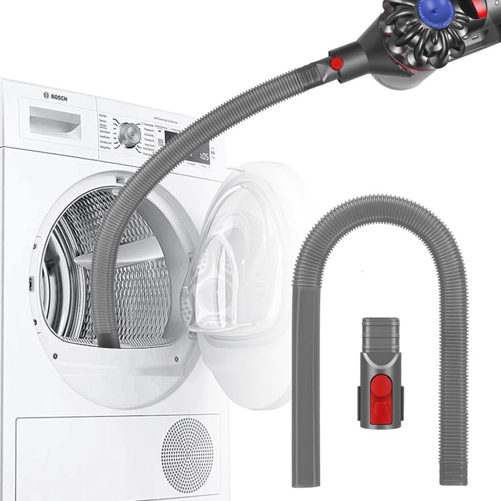 Duza flexibila pentru aspirator in spatii inguste pentru aspirator Dyson V15 V12 V11 V10 V8 V7 V6, extensie furtun pentru accesorii Dyson, duza aspirator furtun pentru uscatoare, fante de ventilatie si masina