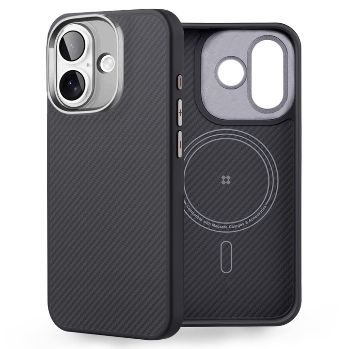 Husa Protectie Compatibila cu Pro MagSafe Case, Edizard, iPhone 16 Plus - Black