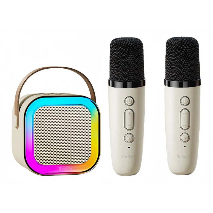 Boxa Karaoke Wireless cu 2 Microfoane Bluetooth Promagg® – Sistem Audio Portabil pentru Petreceri si Distractie