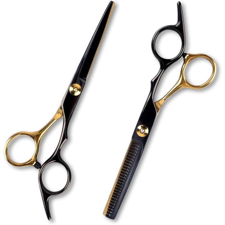 Foarfeci profesionale de coafor foarte ascutite si precise, set 2 bucati