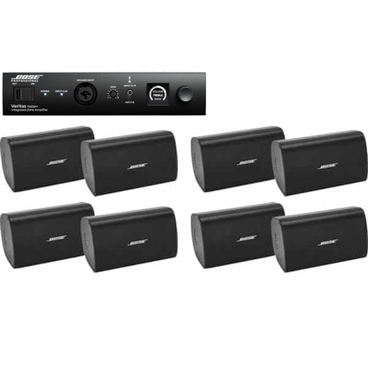 Sistem boxe Bose FS2SE-Veritas Wall Bundle 8, Negru, cu 8 boxe, interior, exterior