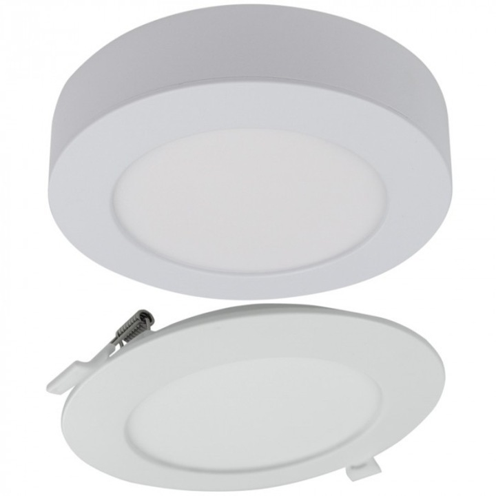 Spot Downlight 24W Ecolight, CCT 2w1, alb, 225x225x31mm, montaj pe tavan sau incastrat