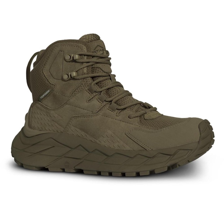 Ghete sport barbati Pentagon Horizon Desert, usoare, respirabile, verde, piele intoarsa