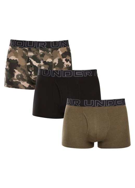 Set 3 boxeri barbatesti Under Armour multicolori, material functional, elastic lat in talie