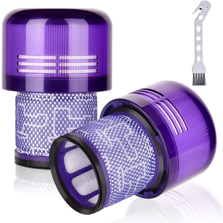Filtru de aspirator pentru Dyson, Rqiurpn, 2 bucati, compatibil cu aspiratorul Dyson V11 V15 SV14, Lavabil, Violet