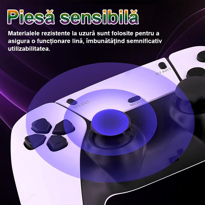 Consola de jocuri retro, Rqiurpn, Cu 2 controler wireless 2.4 GHz, 4K HDMI, 64G, 20000 de jocuri incorporate, Operare usoara si de transportat, Plug si Play, Pentru TV, Proiector, Monitor, Alb