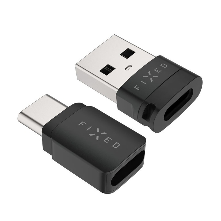 Adaptor USB-C/USB-A FIXED 2 in 1, negru