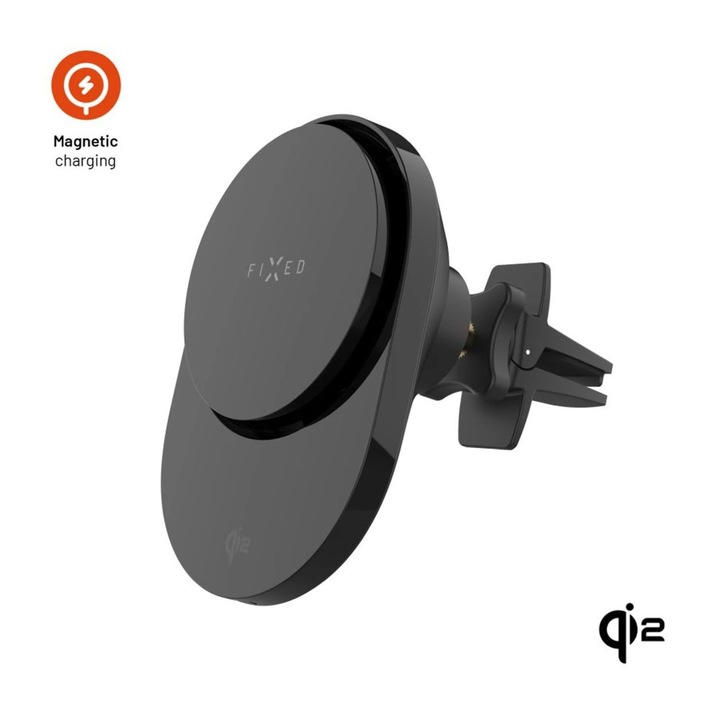 FIXED MagAir Qi2 Black, 292993, Töltő