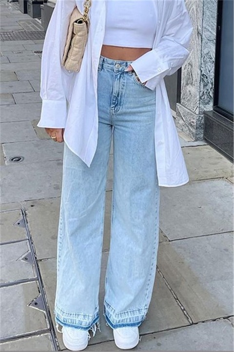 Női nadrág, Pamut, Madmext, 306285, Kék, 34