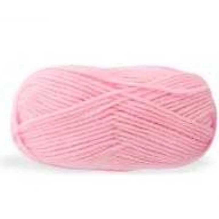 Akril fonal, 3 szálas, 100g - rózsaszín