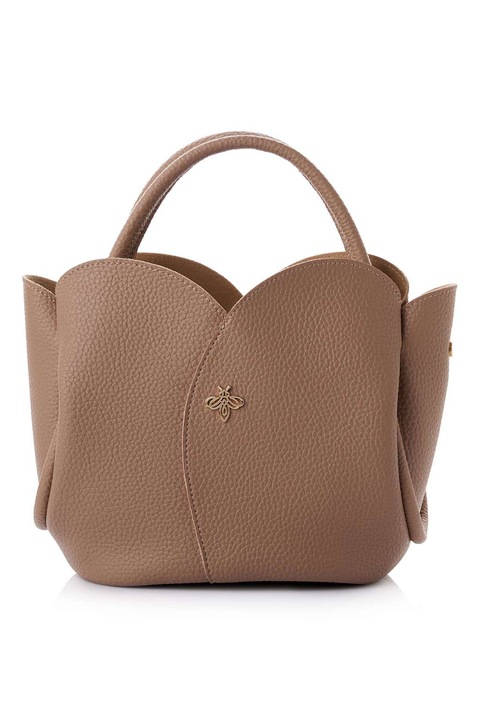 Lucky Bees, Geanta cu aspect granulat, Maro deschis, 21 x 29 x 15 CM