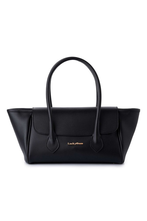 Geanta shopper din piele ecologica Lucky Bees, Negru, 16 x 45 x 16 cm