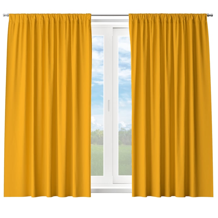 Draperie gata confectionat, HomeView, 100% Poliester, 180g/m2, Simpla, Rejansa, Monocolor, 140x160 cm, model 1820