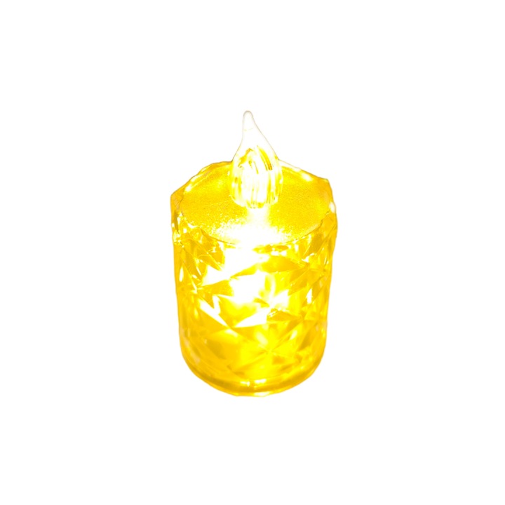 Set 24 Lumanari LED Fara Flacara, Votive cu Baterii, Decor Sigur pentru Nunta, Cine, Sarbatori, Yoga si Iluminat Ambiant Acasa, Dimensiuni 6cm