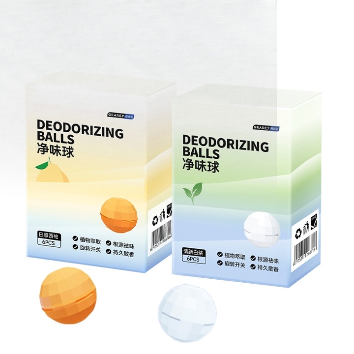 Grarey természetes légfrissítő, 2 dobozos készlet, fehér tea és grapefruit aroma, 35-45 nap, forgatható fedéllel, autóba és otthoni használatra