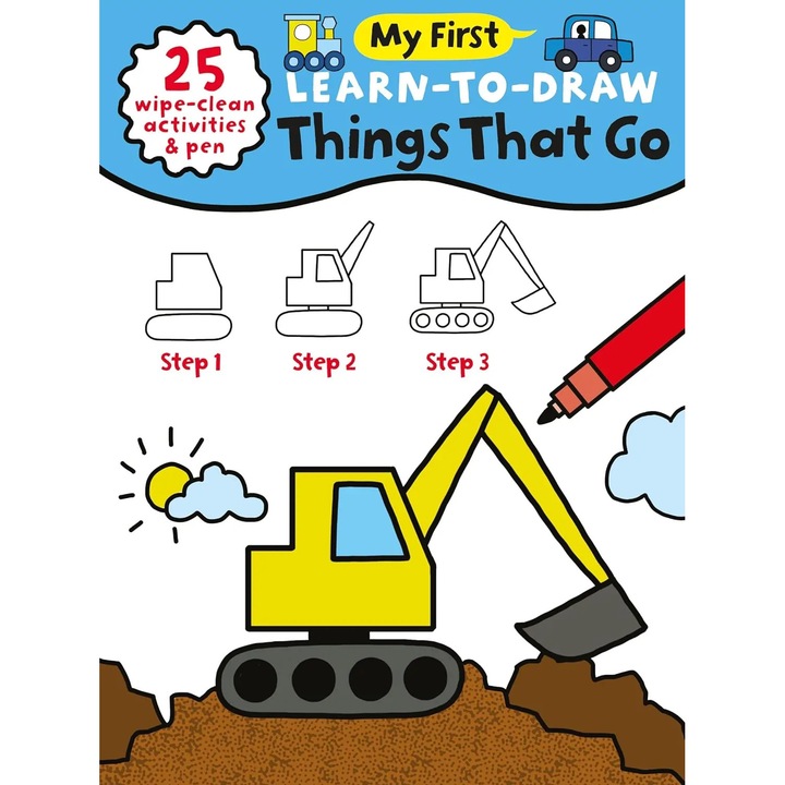 Carte pentru copii, NPP, Children's Learn-To-Draw Activity Book - Things That Go, 4+ ani