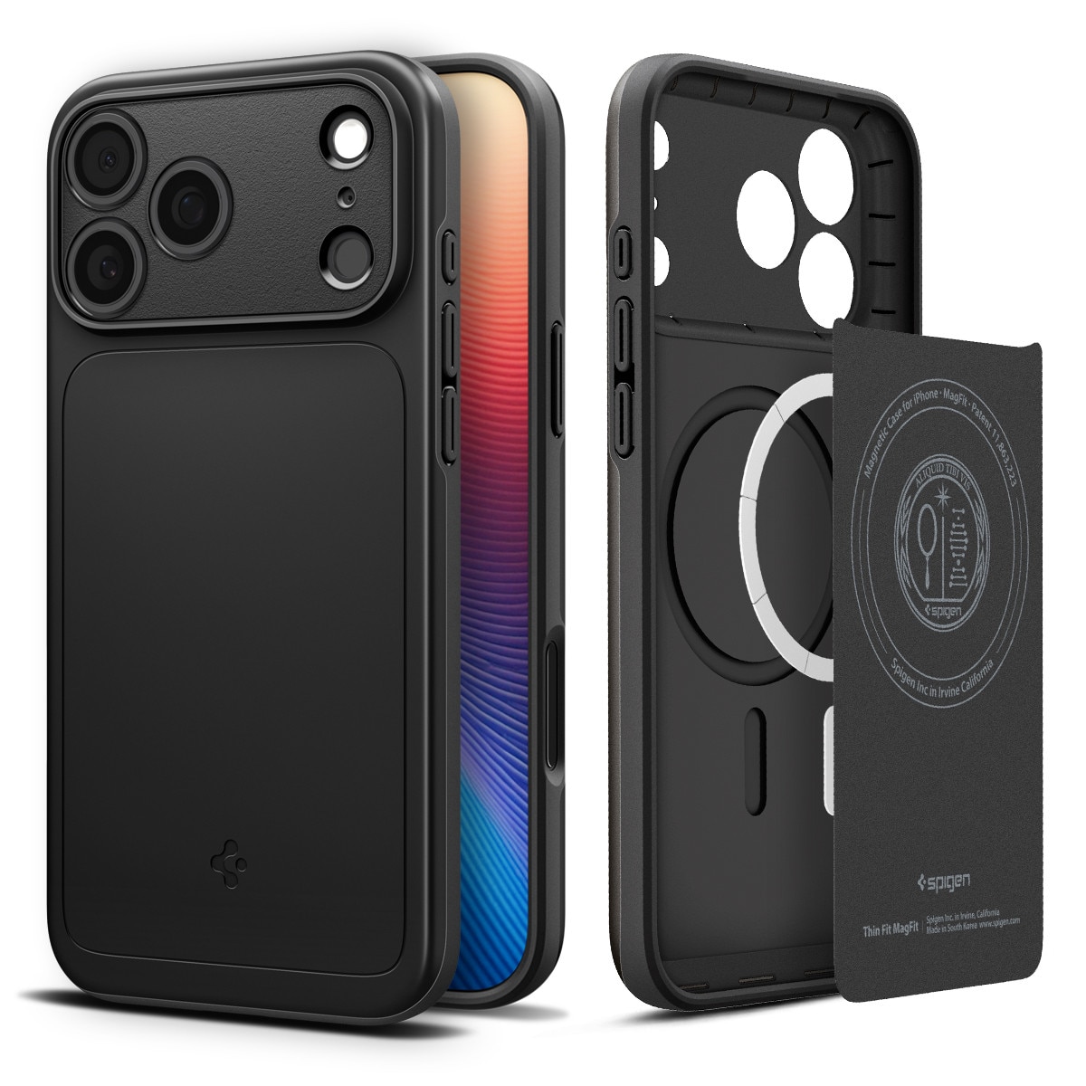 Carcasa Spigen Thin Fit cu MagSafe compatibila cu iPhone 17 Pro, Black