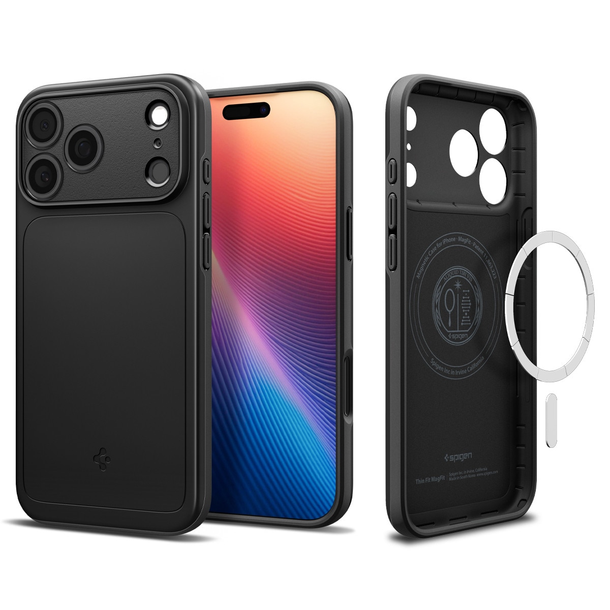 Carcasa Spigen Thin Fit cu MagSafe compatibila cu iPhone 17 Pro, Black