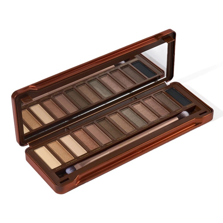 Paleta Farduri de Pleoape Face Complex, 12 nuante, culoare Cafeniu, No 04