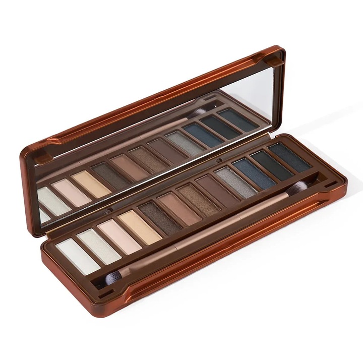 Paleta Farduri de Pleoape Face Complex, 12 nuante, culoare Caramel, No 03