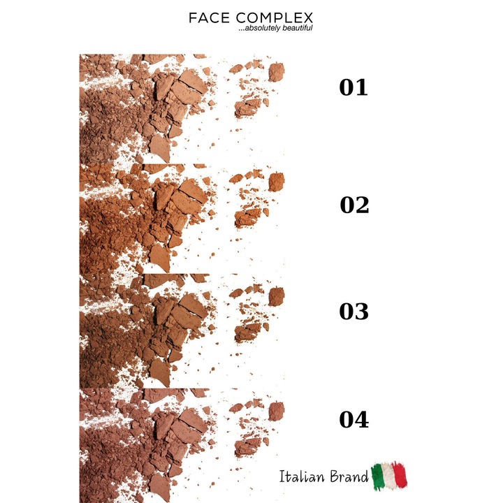 Бронзираща пудра, Face Complex, 03, кафява, 10гр