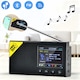 Radio Portabil, MOSMAOO®, DAB Radio, Radio digital, DAB/DAB+, FM, Bluetooth 5.0, Portabil, LCD 2.4 inch, USB-C, Alarm, Antena Telescopica, Negru