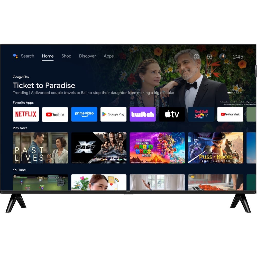 Televizor Smart QLED TCL 50V5C, 126 cm, Full HD, Negru