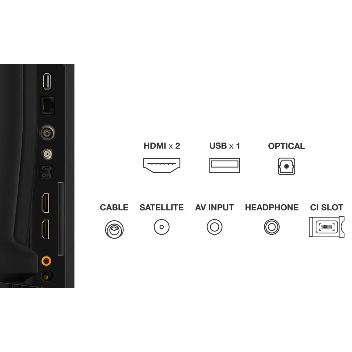 Televizor Smart QLED TCL 50V5C, 126 cm, Full HD, Negru