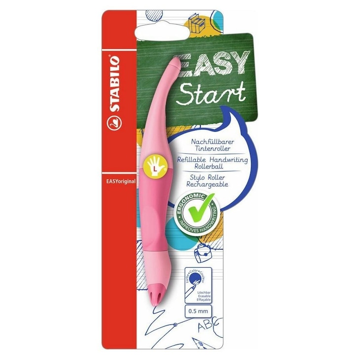 STABILO EASYoriginal Pastel L rózsaszín toll, 1 utántöltő M kék