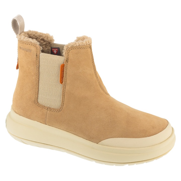 Дамски ботуши Merrell, 304348365, Естествена кожа, Черни, Бежов