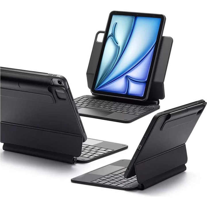 Магнитна клавиатура ESR Rebound 360 за iPad Air 4/5, iPad Pro 11, черна, регулируеми размери