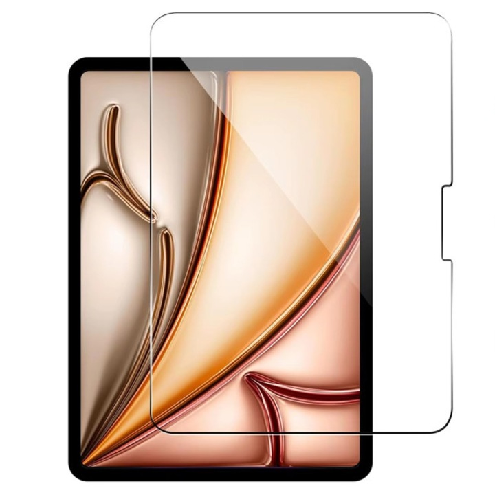 Folie protectie tableta Orso, Tempered Glass, pentru iPad Air 11 2024, transparent, set cu laveta de curatare