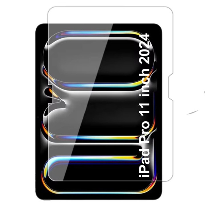 Folie protectie tableta Orso pentru iPad Pro 11 2024, sticla securizata, set cu servetel umed