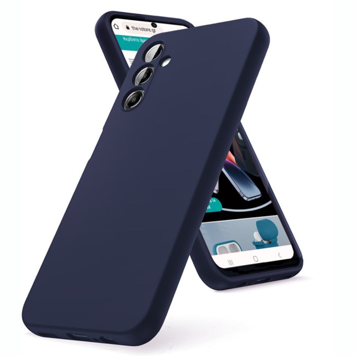 Husa telefon Orso, pentru Samsung Galaxy A36/A56, silicon antiderapant, albastru inchis