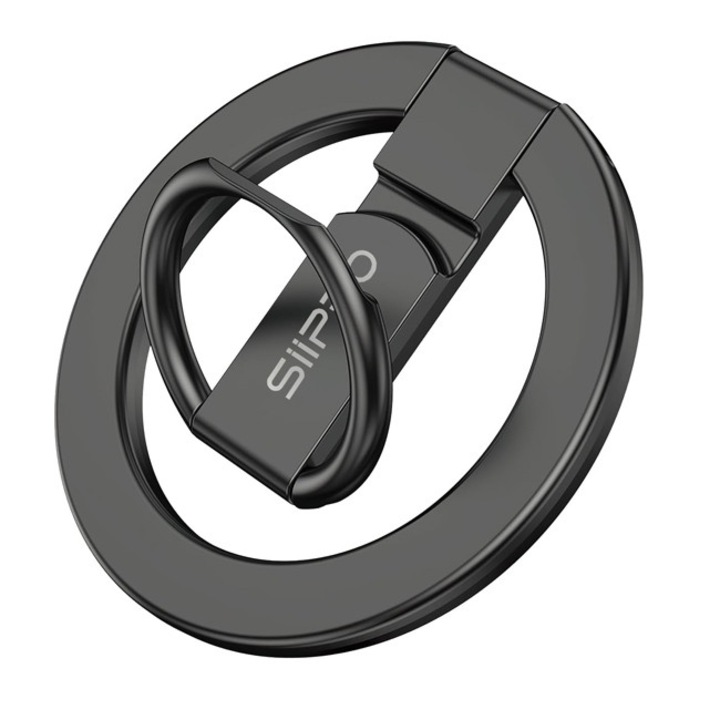 Suport telefon Siipro Ring Stand MagSafe, gri titan, 360 grade, design minimalist