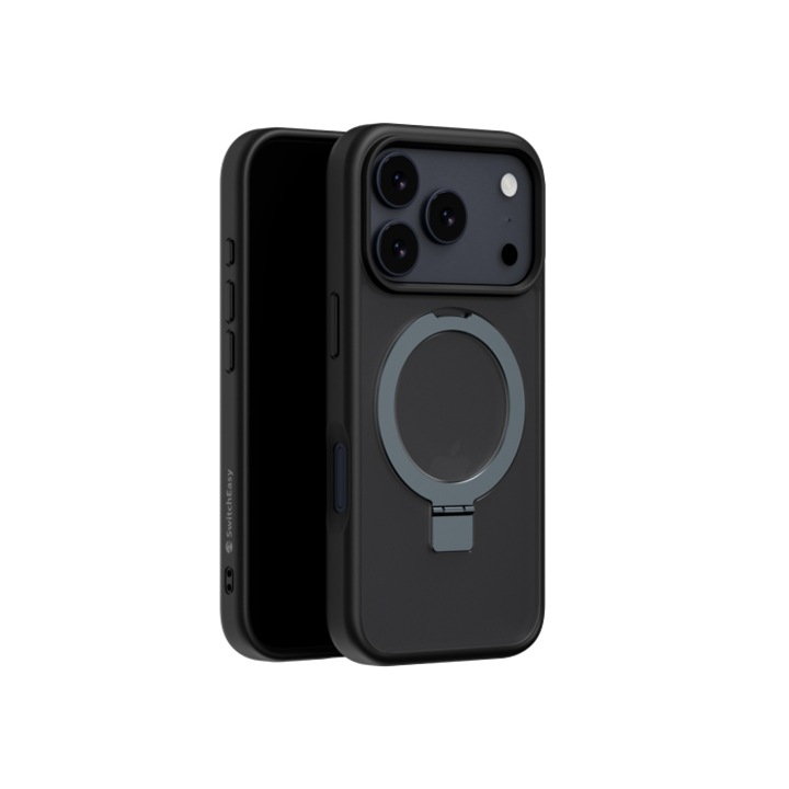 Carcasa SwitchEasy MagStand M MagSafe,oentru iPhone 17 Pro Max, neagra, rezistenta la socuri