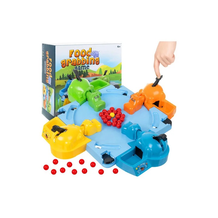 Joc arcade Hipopotamii flamanzi, Iso Trade, 2-4 jucatori, multicolor, 38x38x8, 5 cm