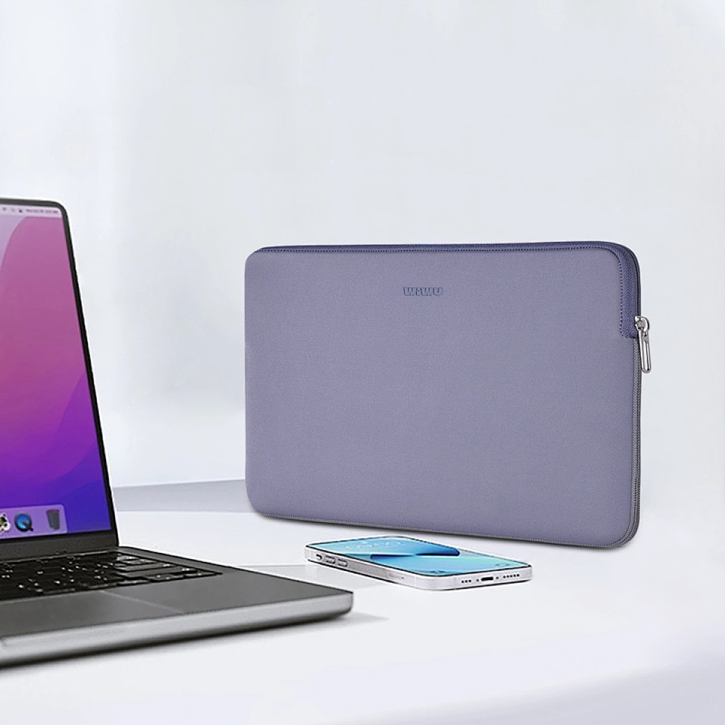 Husa laptop set WiWU Skin Zero 14", ultra subtire, protectie anti-zgarieturi, impermeabila, neagra