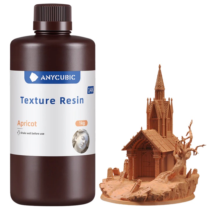 Rasina 3D, Textura Anycubic, Portocaliu caisa, 3D nyomtatóhoz