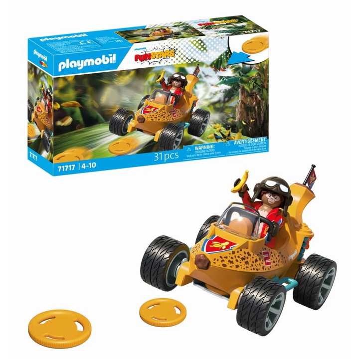 Masina de curse Banana, Playmobil, set de joaca, 4 ani+