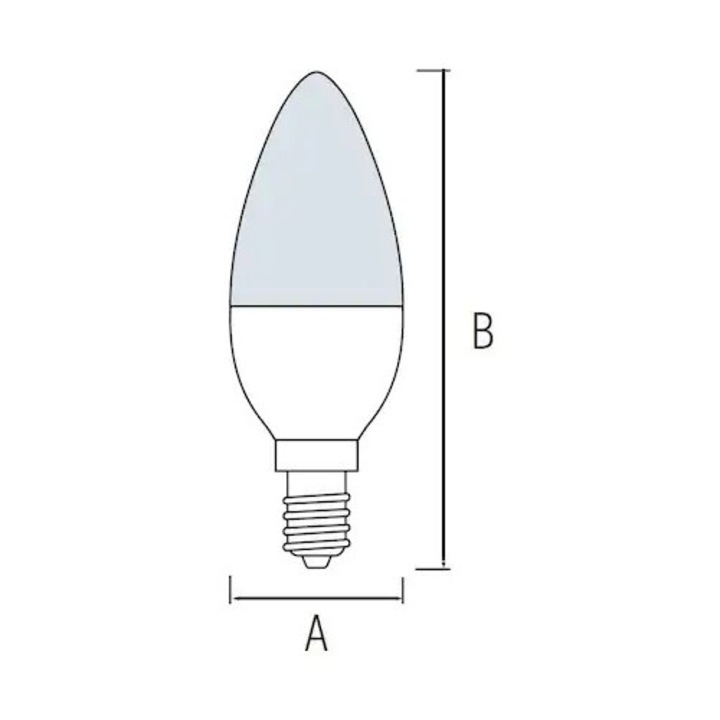 Лед свещ, Horoz, ULTRA-6w, 6400K, 510ml, 175-250V, E14 / EXT 001-003-0006