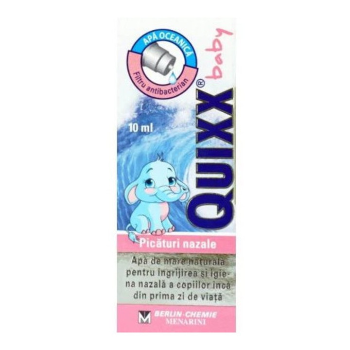 Picături nazale Quixx Baby Berlin Chemie, 10ml, curățare și hidratare