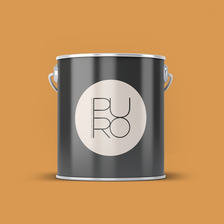 Vopsea lavabila de interior PURO Colour, dispersie pe baza de apa, finisaj mat, acoperire clasa 1, rezistenta la abraziune umeda clasa 2, lavabila si fara solventi, aplicare uniforma fara stropi, compatibila cu beton, glet si gips-carton, 2.5L, portocaliu