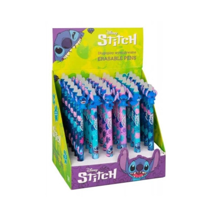 Pixuri Colorino set 36 buc, Lilo&Stitch, albastru, 0,5mm