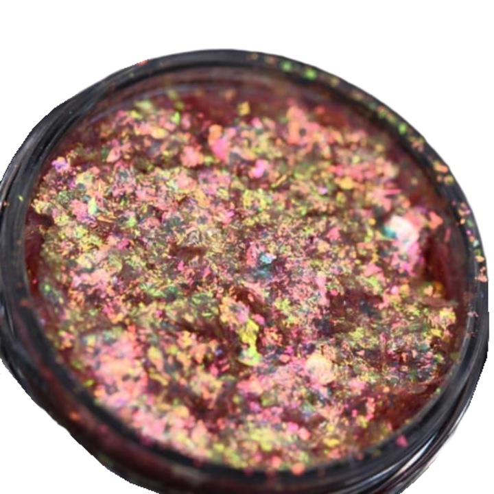 Pasztell pehely pigment PK114 (barack-arany-lime-rózsaszín) KAJOL Beauty® sminkekhez