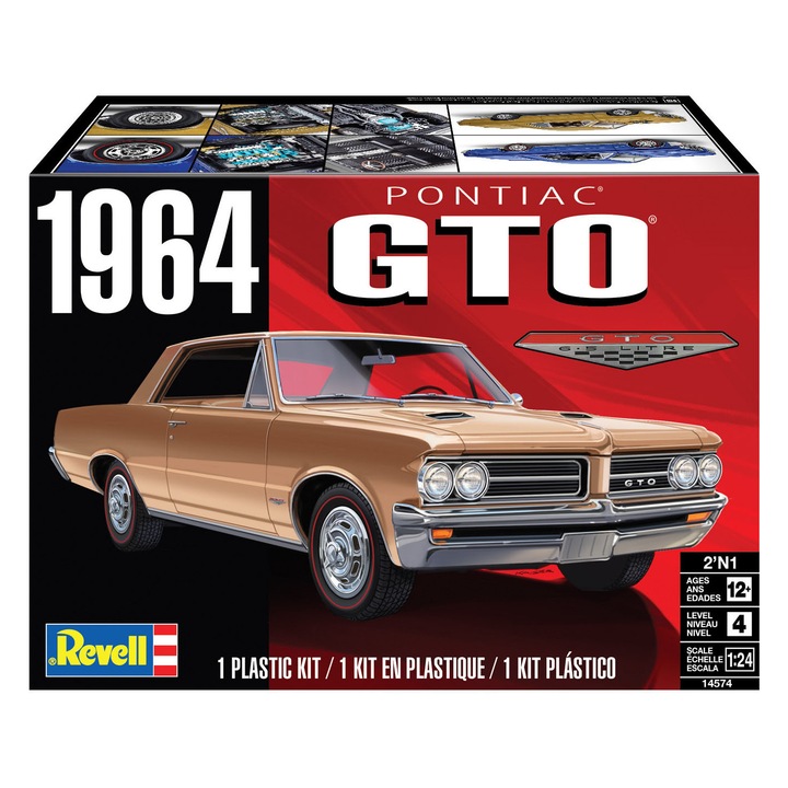 Количка '64 GTO, 104 части, мащаб 1:24 (ниво 4)